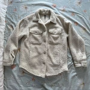 H & M Sherpa teddy flacket (flannel jacket). Size xs, over sized.